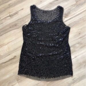 Wildcat Sheer Sequin Black Dress Swim Cover